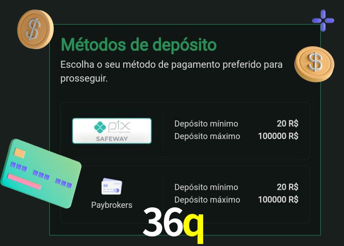O cassino 36q oferece uma grande variedade de métodos de pagamento